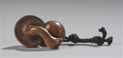 A Netsuke of Two Mushrooms, Japan, Edo Period, 19th Century, - Asian Art