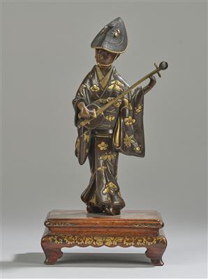 A Street Musician (Torioi), Signed Miyao, - Asian Art