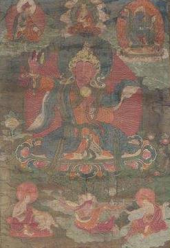 Thangka of Padmasambhava as Guru Pema Gyalpo, - Asijské umění
