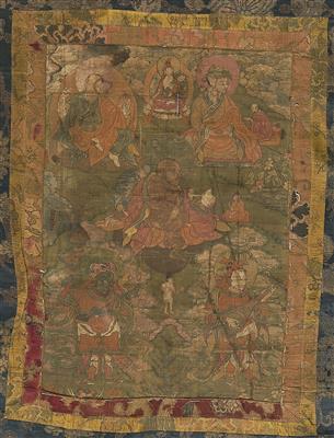 Thangka of Patron Hvashang, Tibet, 17th/18th Century, - Arte Asiatica