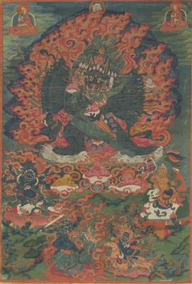 Thangka of Vajrabhairava, Tibet, 18th Century, - Asian Art