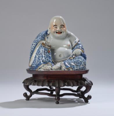 Porzellanfigur des Budai, signiert Fu Jian Hui Guan, China, Republik Periode, - Asian Art