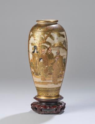 Satsuma Vase, signiert Asahi Shozan, Japan, Meiji Zeit (1868-1912), - Asijské umění