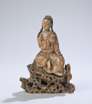 Specksteinfigur, China, 19. Jh., - Arte Asiatica