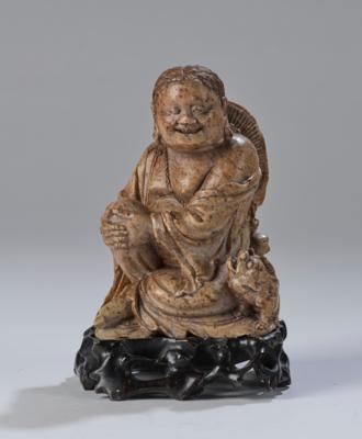 Specksteinfigur des Liu Hai, China, 19. Jh., - Arte Asiatica