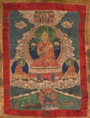 Thangka des Tsongkhapa, Tibet, 19. Jh., - Asijské umění