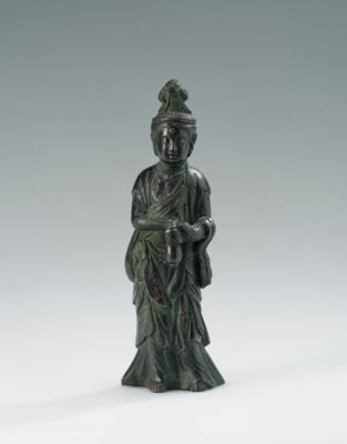 Bronzefigur der Kannon, Japan, 18./19. Jh., - Arte Asiatica