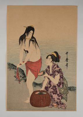 Kitagawa Utamaro (Japan 1753-1806), Sieben Nachschnitte 20. Jh.: - Arte Asiatica