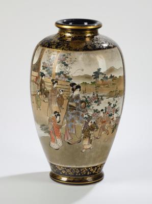 Satsuma Vase, Japan, Meiji Zeit, signiert Bankozan, - Arte Asiatica