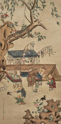 Weng Xiao (1790-1849) In der Art von, Hängerolle, - Asiatische Kunst
