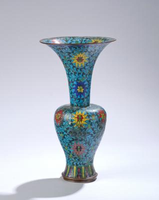 Cloisonné Vase, China, 17. Jh., - Asijské umění