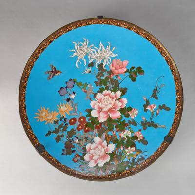 Großer Cloisonné Teller, Japan, Meiji Periode, - Asiatische Kunst