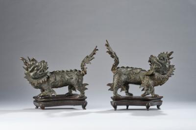 Zwei Qilins, - Asiatische Kunst