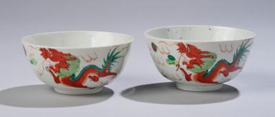 Zwei Schalen mit Drachen und Phönix Dekor, China, 19. Jh., - Arte Asiatica