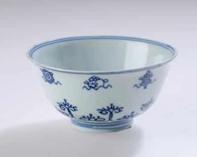 Blau-weiße Schale, China, 19./20. Jh., - Asian Art