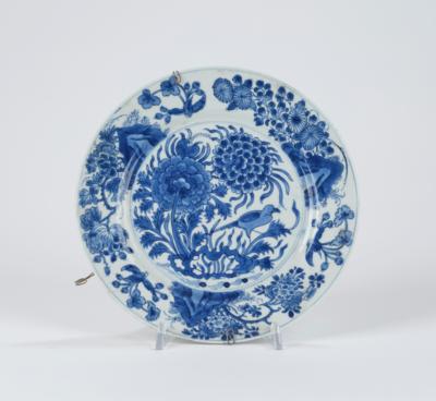 Blau-weißer Teller, China, Kangxi Periode, - Asian Art