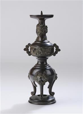 Bronze-Kerzenständer, Japan, Meiji Periode, - Arte Asiatica