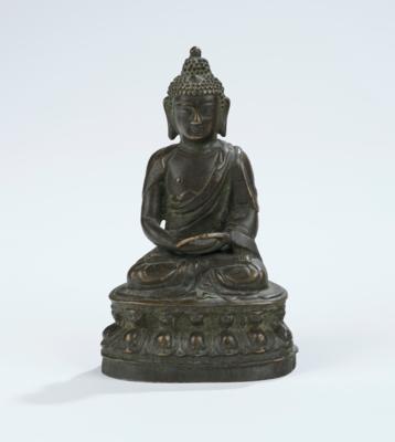 Bronzefigur des Amithaba Buddha, China, 18./19. Jh., - Asijské umění