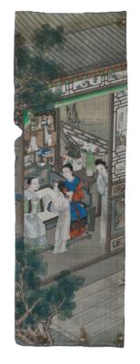 China, wohl Qing-Periode, Ausschnitt aus einer Hängerolle, - Asian Art