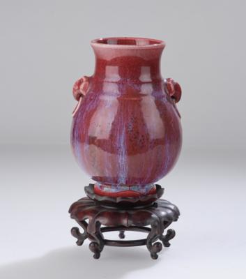 Flambé glasierte Vase, hu, China, 19. Jh., - Arte Asiatica