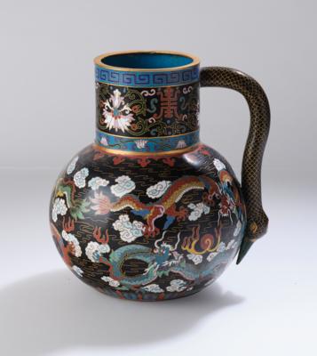 Großer Cloisonné Krug, China, 20./21. Jh., - Arte Asiatica