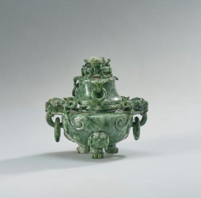 Jade Räuchergefäß, China, 20. Jh., - Asiatische Kunst
