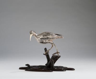 Akasofu Gyokko, Okimono eines Brachvogels, Japan, Ende 19. Jh., - Asiatische Kunst