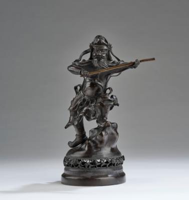 Bronzefigur eines Kriegers, Japan, Meiji Periode, - Arte Asiatica