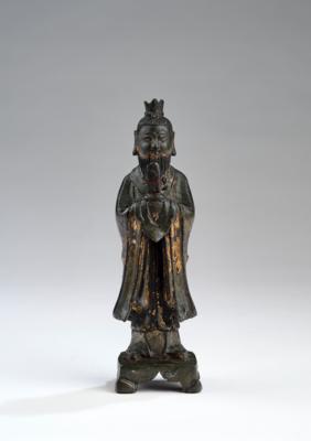 Bronzefigur eines Offiziellen, China, 17./18. Jh., - Asijské umění