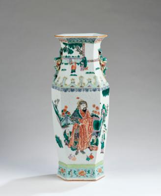 Famille rose Vase, China, 1. Hälfte 20. Jh., - Asian Art