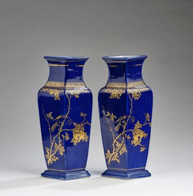 Paar Vasen, China, Republik Periode, Vierzeichen Marke, - Asian Art