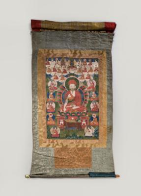 Thangka des Shabdrung Ngagwang Namgyal, Tibet 19./20. Jh., - Asijské umění