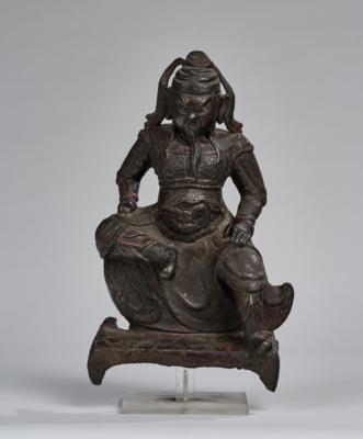 Bronzefigur des Guandi, China, 17. Jh., - Asian Art