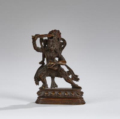 Bronzefigur des Mahakala, Tibet, 18./19. Jh., - Arte Asiatica