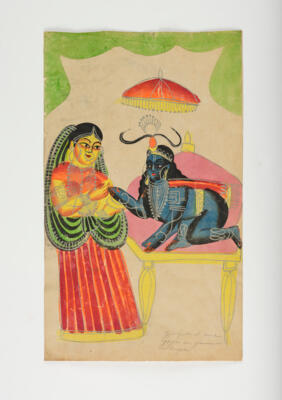 Kalighat-Schule, Bengalen, Ostindien, Ende 19. Jh., - Asiatische Kunst