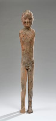 Männlicher Torso, China, Han Dynastie (206 v. Chr.-220 n. Chr.), - Arte Asiatica