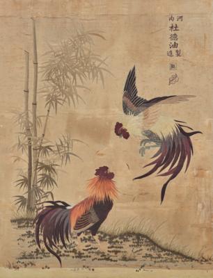 Seidenstickerei,China, 19. Jh - Asiatische Kunst
