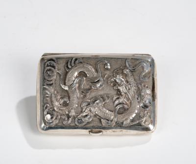 Silber Tabatiere, China für den Export, um 1900, - Asiatische Kunst