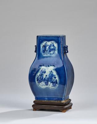 Vase, hu-Form, China, um 1900, - Asiatische Kunst