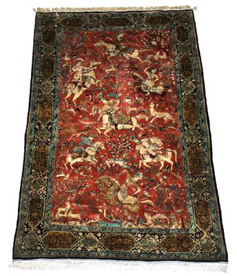 Ghom Seide ca. 221 x 135 cm, - Teppiche für Einrichter und Sammler