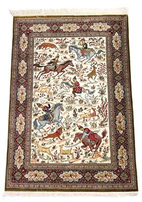 Ghom Seide ca. 157 x 101 cm, - Teppiche für Einrichter und Sammler