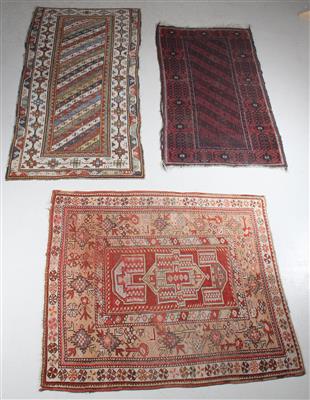Konvolut 3 antike Teppiche, - Carpets