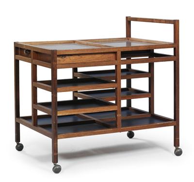 A rare serving trolley, - Design