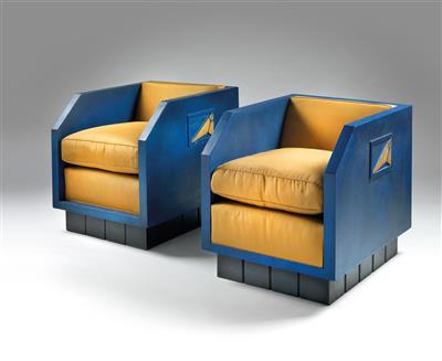 A pair of Cubist armchairs - Design
