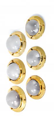 A set of six wall lights, designed by Luigi Caccia Dominioni, - Design