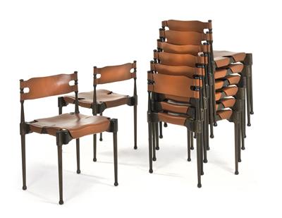 A set of eight “Montreal” stacking chairs, designed by Frei Otto, - Design  2014/11/06 - Realized price: EUR 2,030 - Dorotheum