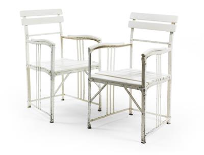 A pair of outdoor chairs, designed by Josef Hoffmann, - Design