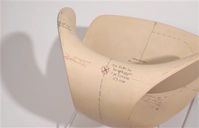 Preliminary study for the prototype of the “Maxima” armchair, William Sawaya, 2002, for Sawaya & Moroni, - Design