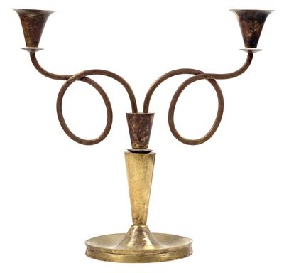 A two-arm candleholder, designed by Bruno Paul, - Design