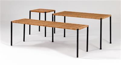 Three “Square” tables, Carl Auböck, - Design